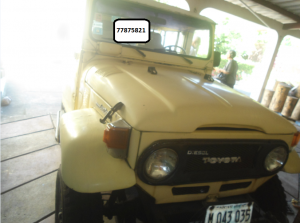 Toyota Land Cruiser 1984 ubicado en Toyota Land Cruiser 1984 Motor B 3.0 Diesel Recién Overholiado con 4 cilindros. Llantas nuevas, 4X4, Vagón trasero muy amplio, hecho para 7 pasajeros, con 4 velocidades más retroceso.